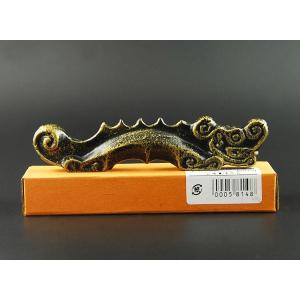 清 銅製如意 金工細工『双龍祥瑞文』筆置き 書斎置き 書道具★時代物 清 銅製如意 金工細工『双龍祥瑞文』筆置き 書斎置き 書道具☆時代物