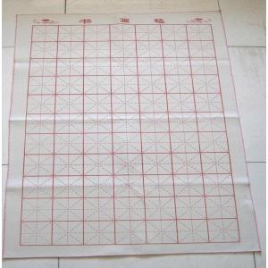 書道下敷き 罫入 白 80×120cm 厚 3mm 毛氈