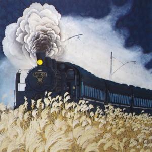 日本画 原画 宍道湖荘厳 （M150）227．3×145．4 仮額付