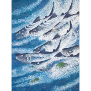 日本画 原画 宍道湖荘厳 （M150）227．3×145．4 仮額付