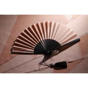 江戸小紋扇子 桜小紋(朱)  専用扇子入れ付き