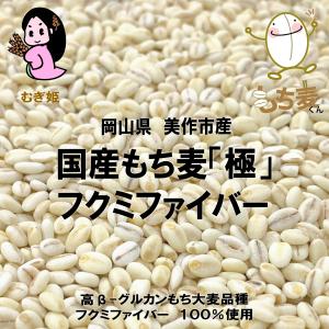 【 地域限定送料無料 】 国産もち麦 「極」 900g 岡山県産 フクミファイバー 高β-グルカン 13.8g/100g中 変色しづらい【ヤマト運輸コンパクト】