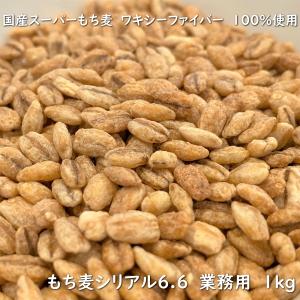 もち麦シリアル6.6 業務用 1kg 【送料無料】高 β-グルカン もち性 ワキシーファイバー 大麦シリアル 食物繊維 国産 大麦 スーパーもち麦 シリアル 朝食