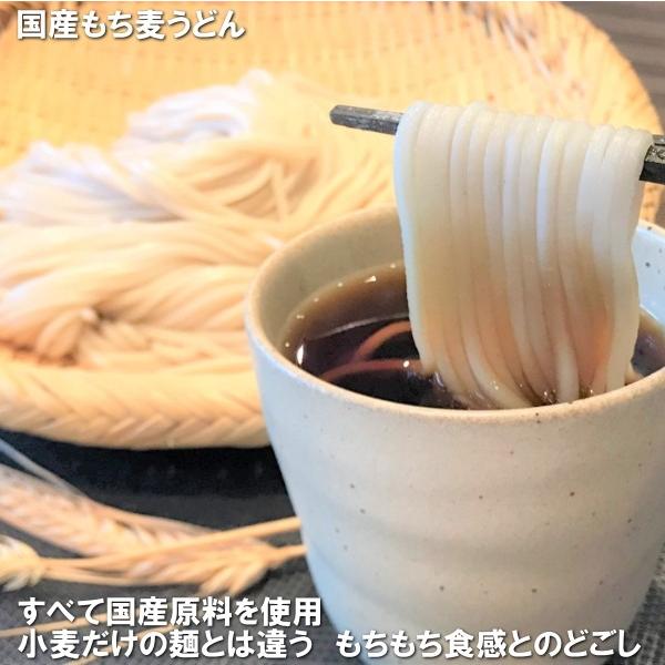 国産もち麦うどん 200g×12袋入 ケース 約24人前 愛知県産小麦 きぬあかり もち大麦粉 ワキ...