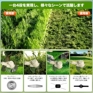 【即納】草刈機 充電式 軽量 4種の替刃 長さ...の詳細画像3