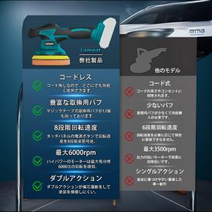 即納 ポリッシャー バフ150mm 車 充電式...の詳細画像2