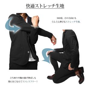 カジュアルスーツ メンズ セットアップ スウェ...の詳細画像2