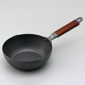 下村企販 窒化加工 鉄深型いため鍋 20cm 35290 (日本製)