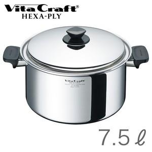 ビタクラフト (Vita Craft ) ヘキサプライ 両手ナベ 7.5L (IH対応) (送料無料)｜ryouhin-hyakka