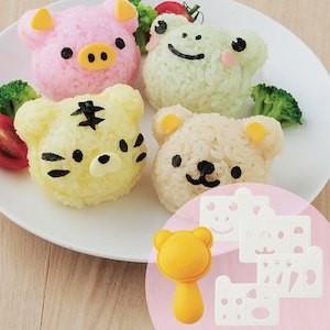 アーネスト くまさんとなかまたちおにぎりセット おにぎり型 おむすび型 キャラ弁 デコ弁 お弁当 トラ ブタ カエル くま アニマル A 良品百科 通販 Paypayモール