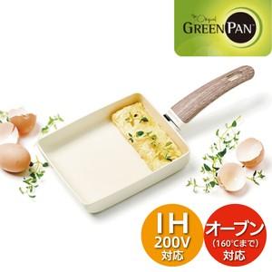 グリーンパン ウッドビー エッグパン 卵焼き器 CC001008-001 4895156647478 (IH対応) (送料無料)｜ryouhin-hyakka