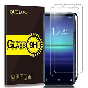 QULLOO Xperia 5 II フィルム 強化ガラス 日本製素材旭硝子製 ガラスフィルム 全面保護 硬度9H 飛散防止 指紋防止