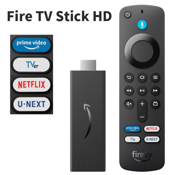 ファイヤースティック リモコン U-NEXT Fire TV Stick HD 2024年発売モデル...