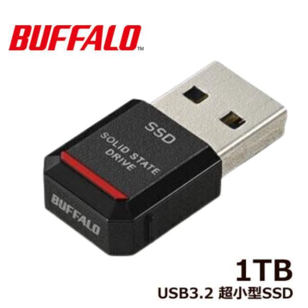SSD 1TB 外付け バッファロー USB SSD-PST1.0U3BA/D ポータブル 超小型 ...