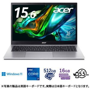 acer ノートパソコン Aspire 3 A315-59-H76Y/F 15.6 型, CPU:第12世代 intel Core i7, メモリ:16 GB, ストレージ: 512GB, Microsoft Office H&B 展示品