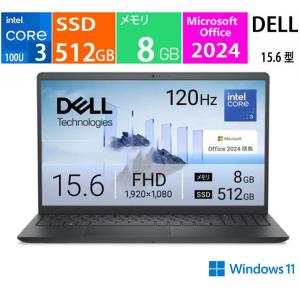 新品 Dell 15 DC15250 ND25-GHM3B [カーボンブラック], CPU インテル Core 3 100U, メモリ:8 GB, ストレージ:SSD:512GB, Microsoft 365, Windows 11