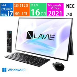 LAVIE A27 A2797/CAB-J PC-A2797CAB-J[ファインブラック]Core i7 10510U 1.8GHz/16GB/SSD512GB+HDD4TB/BD/27型狭額縁/メーカー再生品/新品同様