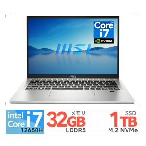 MSI 14インチ Prestige 14 H B12U 第12世代 インテル Core i7/メモリ：32GB DDR5/SSD：1TB/Wi-Fi 6E/Webカメラ/Bluetooth/NVIDIA GeForce RTX 2050 展示品の商品画像