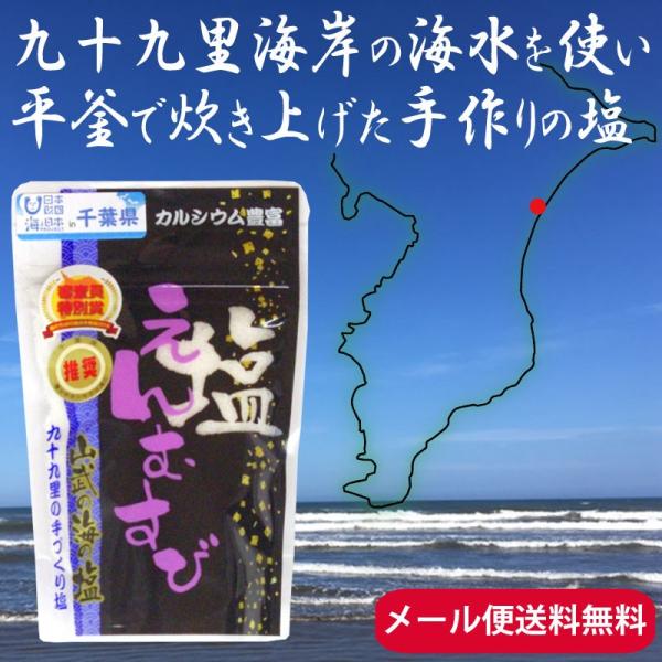 天日 天然塩 九十九里海岸 海の塩 80g 千葉県 九十九里浜 海水 手作り 塩 山武海の塩 カルシ...