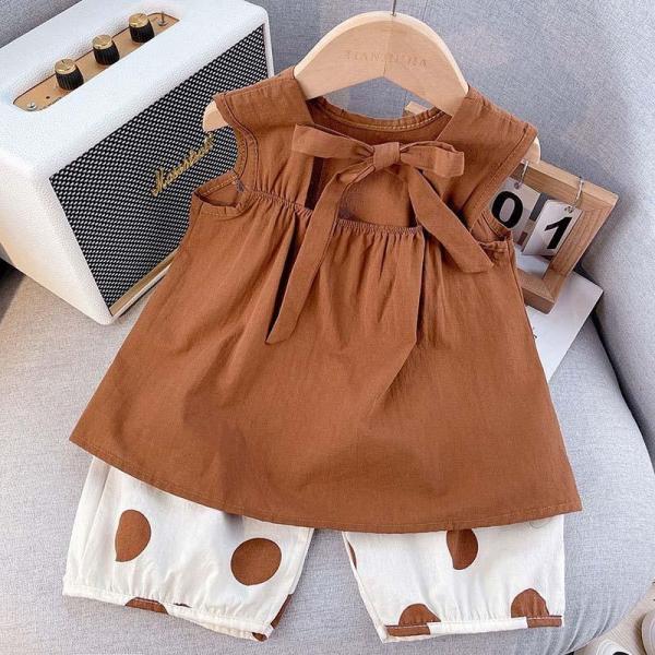 セットアップ キッズ 夏 ベビー服 女の子 tシャツ 綿 ガウチョパンツ 子供服 上下セット 赤ちゃ...