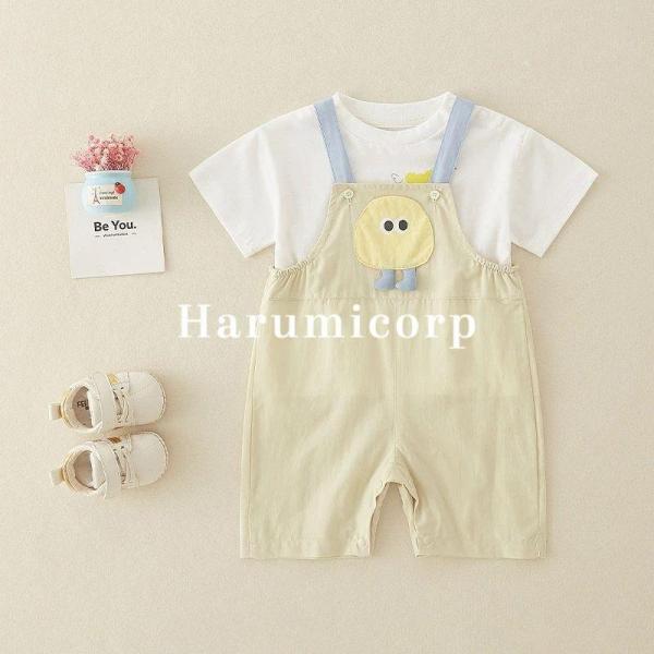 セットアップ キッズ ベビー tシャツ 半袖 ズボン サロペット ダンス衣装 女の子 男の子 ジュニ...