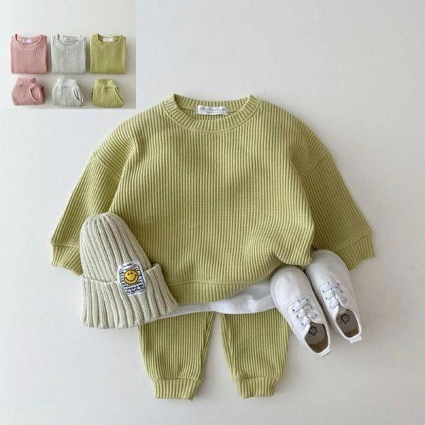 セットアップ キッズ 女の子 男の子 韓国子供服 ジャージ 上下セット tシャツ 長袖 長パンツ お...