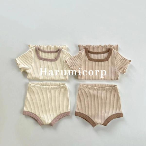 セットアップ キッズ 夏 ベビー服 女の子 男の子 tシャツ 半袖 綿 ショートパンツ 子供服 ジャ...