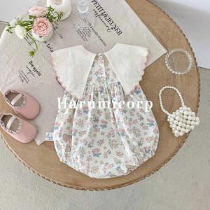 ロンパース 春 夏 秋 女の子 男の子 花柄ベ...の詳細画像3