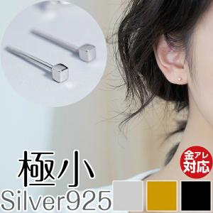 極小ピアス 2mm スクエア 目立ちにくい 極小 小さい シンプル セカンドピアス シルバー925 金属アレルギー対応｜rysshop