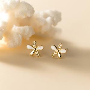 ピアス フラワー 花 ゴールド 20G シンプル 軟骨 金属アレルギー シルバー 小さめ ミニ シルバー925 アレルギー対応 仕事用 シンプルピアス｜rysshop