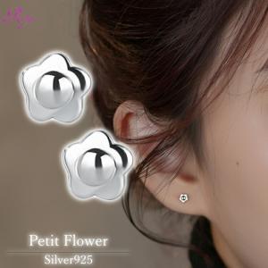 小さいお花のシルバーピアス Silver999 20G お花 フラワー ピアス 小さい ミニ 3.5mm かわいい シルバー 女性 レディース｜rysshop