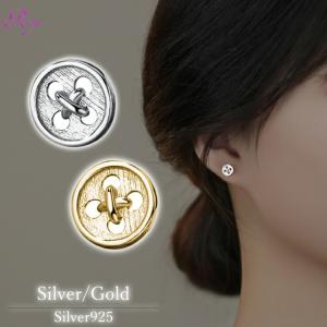 ボタンピアス シルバー ゴールド Silver925 ユニーク ピアス 金属アレルギー 20G 個性 ボタン レディース メンズ 男性 女性 面白い 変わり｜rysshop