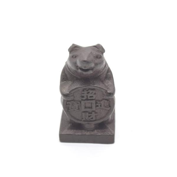 鼠 子 十二支 干支 木彫り 木製置物 檀木