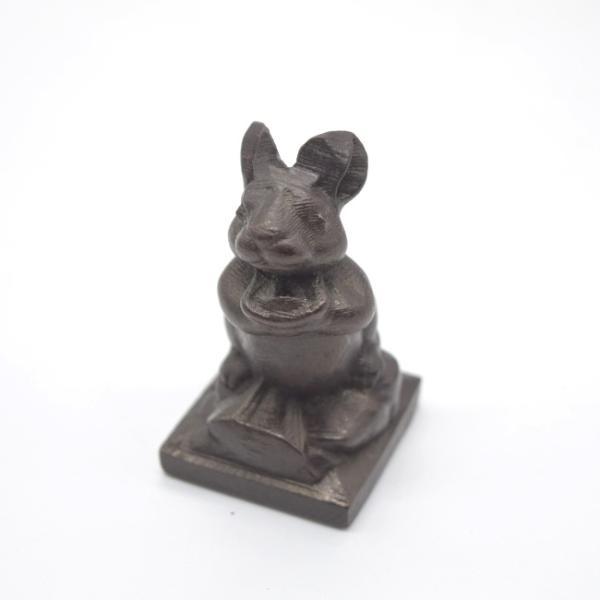 兎 卯 十二支 干支 木彫り 木製置物 檀木