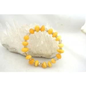 琥珀 コハク アンバー ブレスレット 天然石アクセサリー 四種から