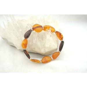 琥珀 コハク ミルキーアンバー ブレスレット 天然石アクセサリー 13mm