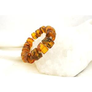琥珀 コハク ミルキーアンバー ブレスレット 天然石アクセサリー 13mm
