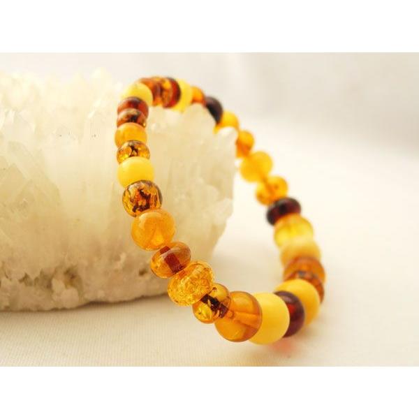 琥珀 コハク アンバー ブレスレット  5mm〜10mm玉