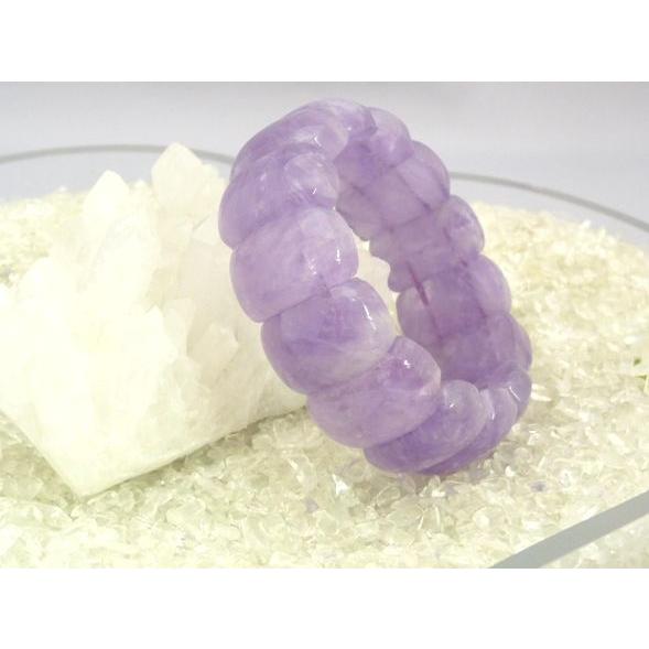 アメジスト 紫水晶 天然石ブレスレット バングルタイプ 幅24mm 愛の守護石