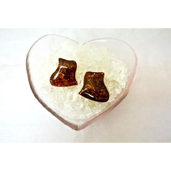 琥珀 コハク アンバー ピアス 耳飾り アクセサリー