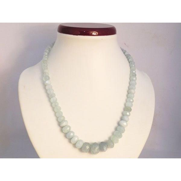 アクアマリン 藍柱石 パワーストーン 天然石ネックレス 首飾り 天使の石 6mm〜14mm