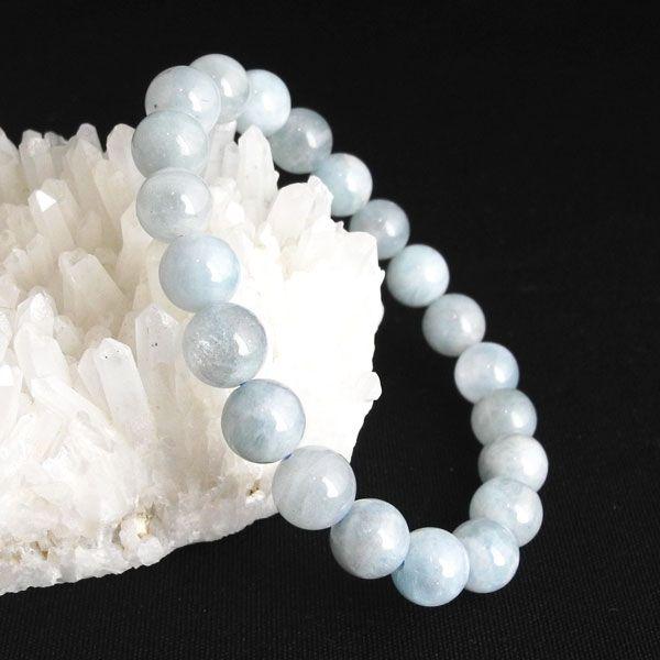 アクアマリン 藍柱石 パワーストーン 天然石ブレスレット 天使の石