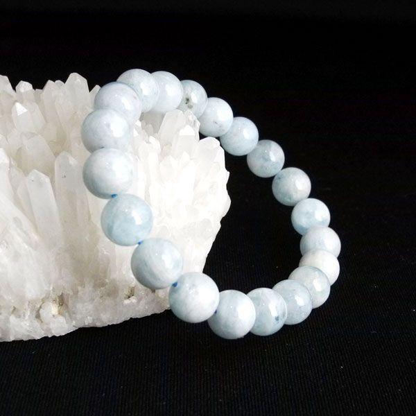 アクアマリン 藍柱石 パワーストーン 天然石ブレスレット 天使の石