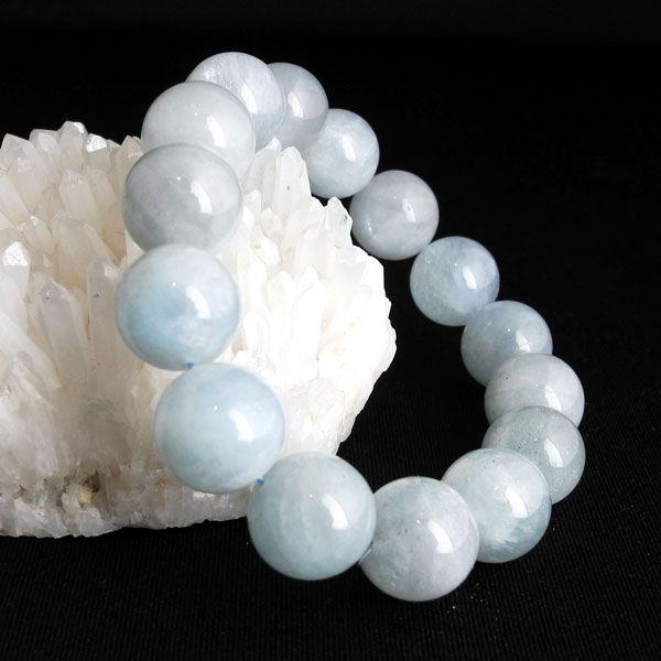 アクアマリン 藍柱石 パワーストーン 天然石ブレスレット 天使の石