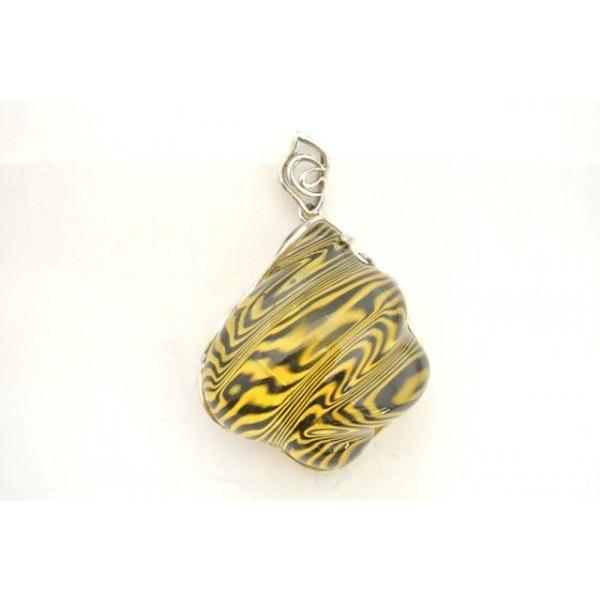 琥珀 コハク アンバー ペンダントトップ 天然石パーツ 唐草模様 シルバー925