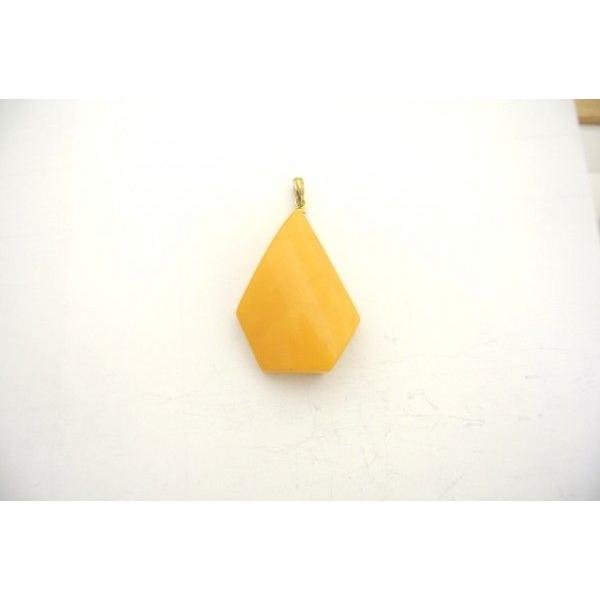 琥珀 コハク アンバー ペンダントトップ 天然石パーツ シルバー925 ミルキー