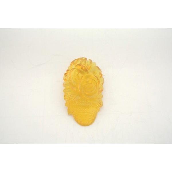 琥珀 コハク アンバー ペンダントトップ 天然石パーツ シルバー 折りたたみ式 フラワーバスケット彫...