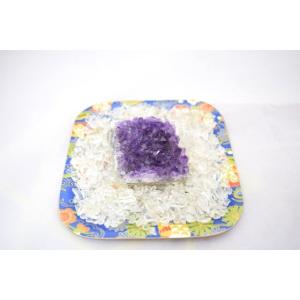 浄化インテリアセット【アメジストクラスター（愛情運アップ）＋選べる５色のさざれ石・上げたい運気をチョ...