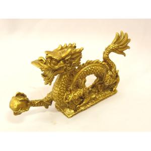 龍の置物 龍 開運双龍 噴水置物 樹脂製 総合運 インテリア 25cm : 横浜