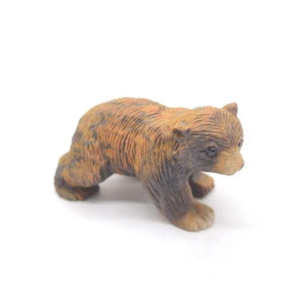 熊の置物 クマ タイガーアイ 天然石製 虎目石 3.5cm